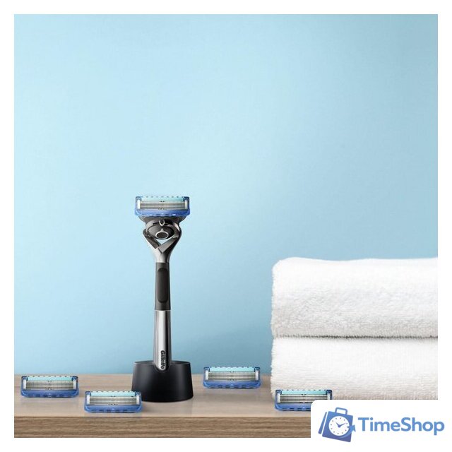 Подарочный набор Gillette Fusion Proglide 5 сменных кассет + подставка - Изображение №6 — Интернет-магазин Time-Shop