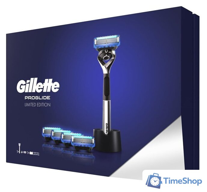 Подарочный набор Gillette Fusion Proglide 5 сменных кассет + подставка - Изображение №4 — Интернет-магазин Time-Shop