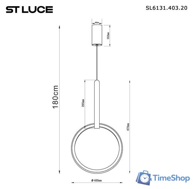 Припотолочная люстра ST Luce SL6131.403.20 - Изображение №6 — Интернет-магазин Time-Shop