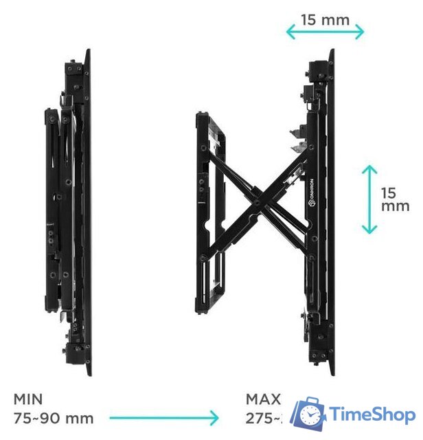 Кронштейн для информационной панели Onkron PRO7G (черный) - Изображение №4 — Интернет-магазин Time-Shop
