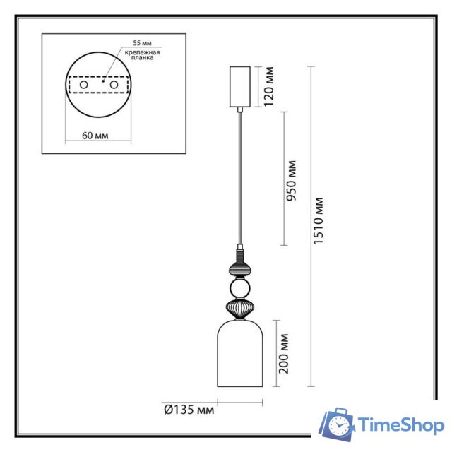 Подвесная люстра Odeon Light Palleta 5045/12LA - Изображение №4 — Интернет-магазин Time-Shop