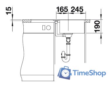 Кухонная мойка Blanco Metra 45 S-F (кофе) [519088] - Изображение №5 — Интернет-магазин Time-Shop