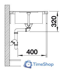 Кухонная мойка Blanco Metra 45 S-F (кофе) [519088] - Изображение №4 — Интернет-магазин Time-Shop