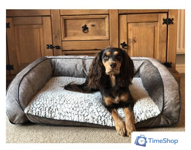 Лежак Rosewood Люкс плюш 04812/RW (серый) - Изображение №5 — Интернет-магазин Time-Shop