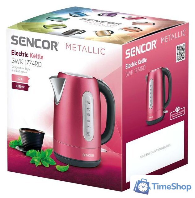Электрический чайник Sencor SWK 1774RD - Изображение №9 — Интернет-магазин Time-Shop