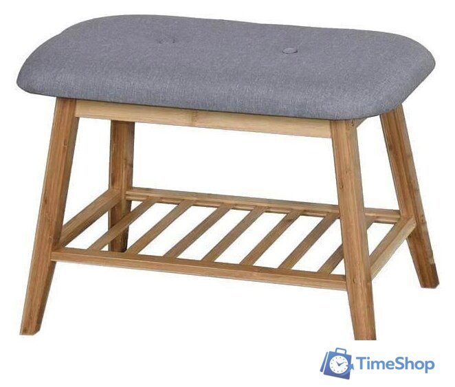 Банкетка Halmar ST-14 60/30/44 (натуральный/серый) - Изображение №1 — Интернет-магазин Time-Shop