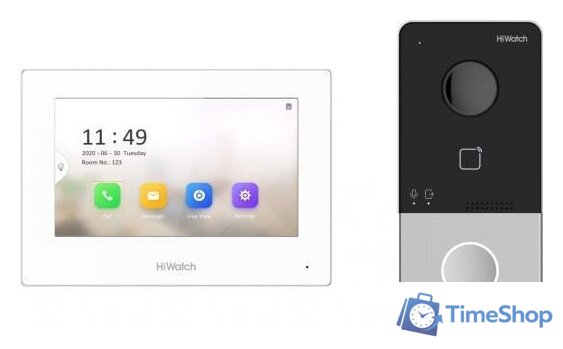 Комплект видеодомофона HiWatch DS-D100IKWF - Изображение №1 — Интернет-магазин Time-Shop