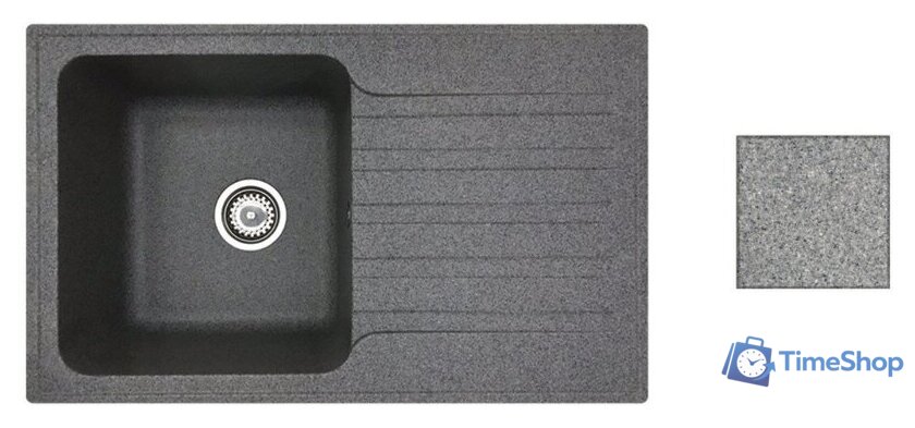 Кухонная мойка БелЭворс Styl L + смеситель W74004-9 + дозатор L405-1 (серый/сатин) - Изображение №6 — Интернет-магазин Time-Shop