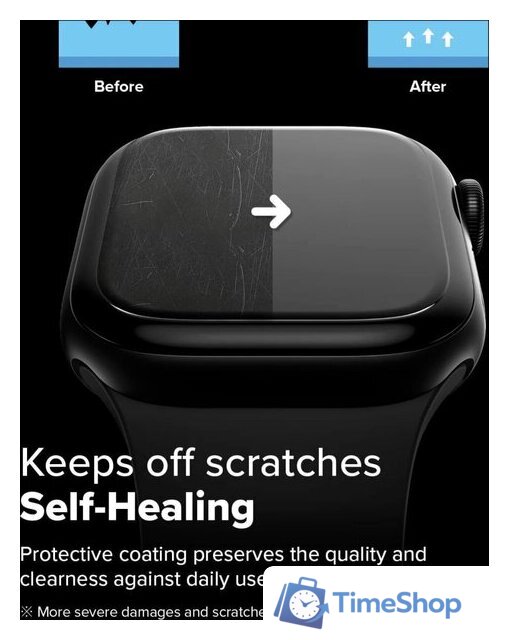 Защитная пленка Ringke Защитная Пленка Ringke Dual Easy Pro 2шт для Apple Watch 11 / 10 42 mm - Изображение №7 — Интернет-магазин Time-Shop