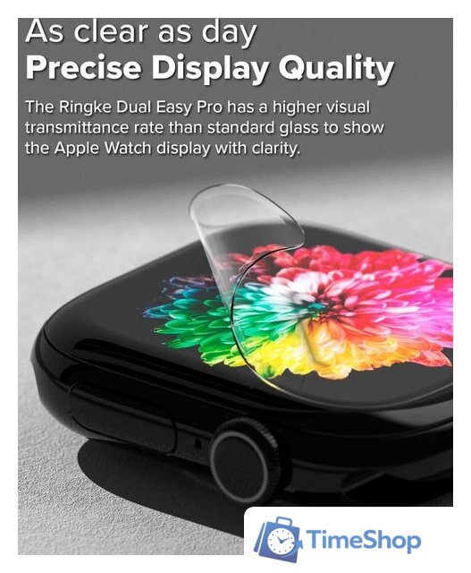 Защитная пленка Ringke Защитная Пленка Ringke Dual Easy Pro 2шт для Apple Watch 11 / 10 42 mm - Изображение №9 — Интернет-магазин Time-Shop