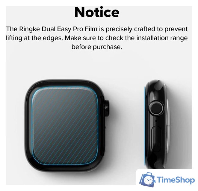 Защитная пленка Ringke Защитная Пленка Ringke Dual Easy Pro 2шт для Apple Watch 11 / 10 42 mm - Изображение №12 — Интернет-магазин Time-Shop
