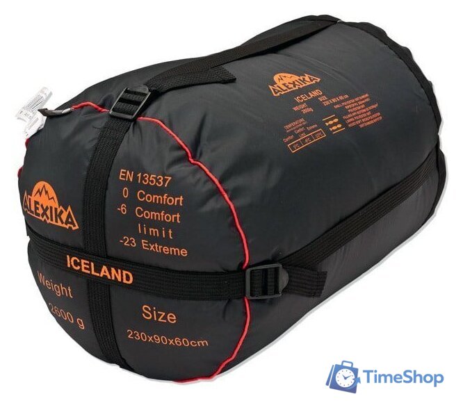 Спальный мешок AlexikA Iceland (оливковый, молния справа) - Изображение №2 — Интернет-магазин Time-Shop