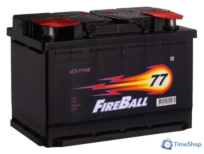 Автомобильный аккумулятор FireBall 6СТ-77 N (77 А·ч) - Изображение №1 — Интернет-магазин Time-Shop