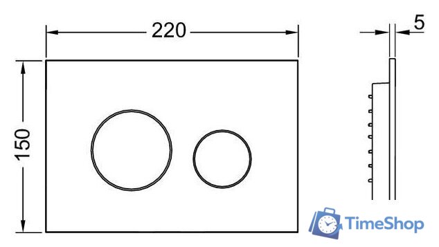 Панель смыва Tece Loop 2.0 9240924 (черный глянец) - Изображение №2 — Интернет-магазин Time-Shop