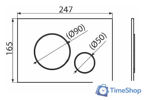 Панель смыва Alcaplast M678 (черный матовый) - Изображение №2 — Интернет-магазин Time-Shop