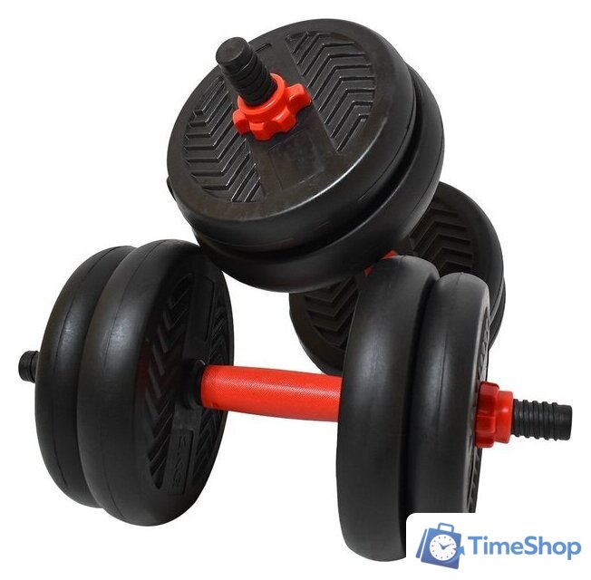 Набор гантелей с соединительным грифом  TREX Sport 6 в 1 15 кг - Изображение №5 — Интернет-магазин Time-Shop