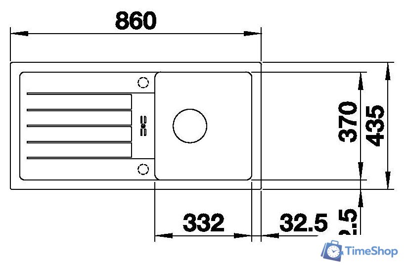Кухонная мойка Blanco Favum 45 S 526081 (черный) - Изображение №3 — Интернет-магазин Time-Shop