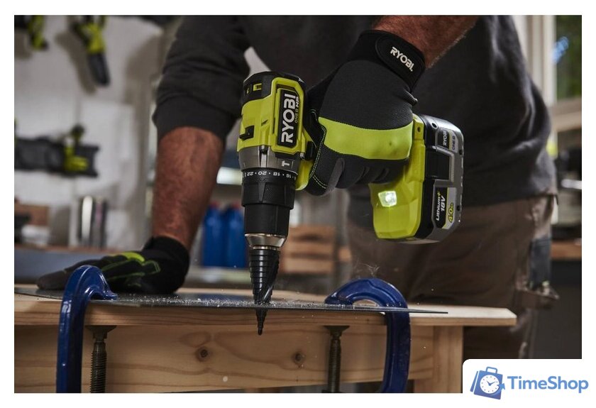 Ударная дрель-шуруповерт Ryobi RPD18C1-242S 5133006524 (с 2-мя АКБ, сумка) - Изображение №8 — Интернет-магазин Time-Shop