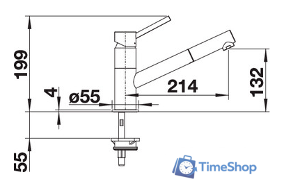 Смеситель Blanco Kano-S (хром/кофе) - Изображение №2 — Интернет-магазин Time-Shop