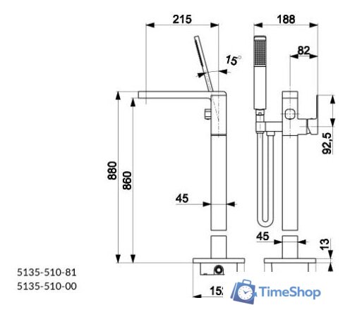 Смеситель Armatura Logon 5135-510-00 - Изображение №4 — Интернет-магазин Time-Shop