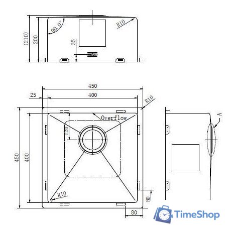 Кухонная мойка Aquasanita Dera DER 100 X - Изображение №3 — Интернет-магазин Time-Shop