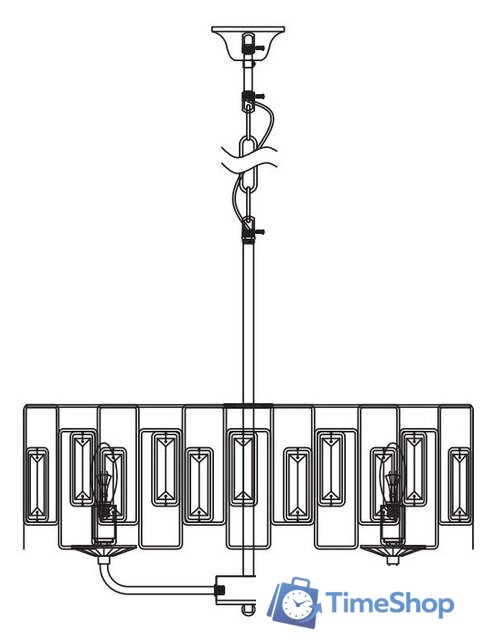 Подвесная люстра Rivoli Waltraud 1028-206 Б0052465 - Изображение №2 — Интернет-магазин Time-Shop