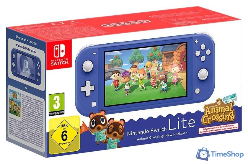 Игровая приставка Nintendo Switch Lite (синий + Animal Crossing: New Horizons) - Изображение №1 — Интернет-магазин Time-Shop