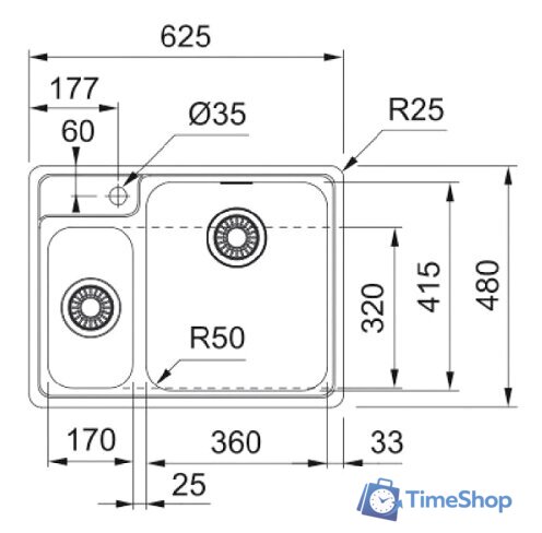 Кухонная мойка Franke BCX 260 TL - Изображение №4 — Интернет-магазин Time-Shop