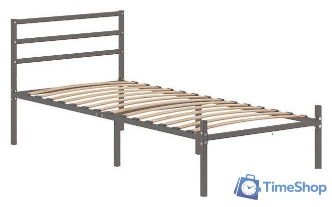 Кровать Домаклево Металика Г3 80x200 (серый) - Изображение №1 — Интернет-магазин Time-Shop