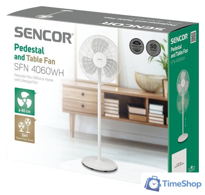 Вентилятор Sencor SFN 4060WH - Изображение №13 — Интернет-магазин Time-Shop