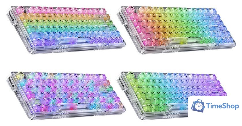 Клавиатура Redragon Elf Pro (прозрачный/белый) - Изображение №4 — Интернет-магазин Time-Shop