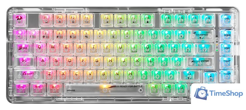 Клавиатура Redragon Elf Pro (прозрачный/белый) - Изображение №1 — Интернет-магазин Time-Shop