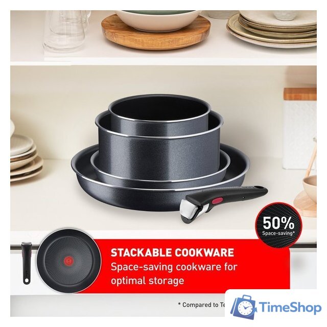 Набор сковород Tefal Ingenio XL Force L1589502 - Изображение №4 — Интернет-магазин Time-Shop