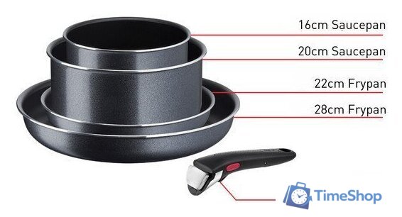 Набор сковород Tefal Ingenio XL Force L1589502 - Изображение №2 — Интернет-магазин Time-Shop
