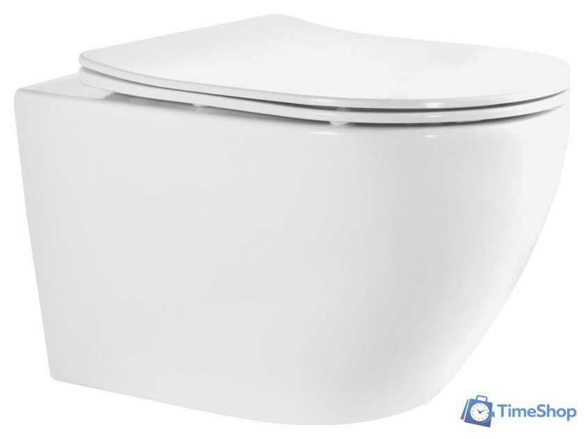 Унитаз подвесной Roxen Antares Tornado Long в комплекте с инсталляцией StounFix Dual Fresh 6 в 1 868433 (кнопка: черный матовая) - Изображение №4 — Интернет-магазин Time-Shop