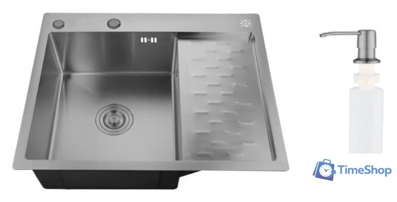 Кухонная мойка РМС MRK-6350BL-L (с дозатором) - Изображение №1 — Интернет-магазин Time-Shop