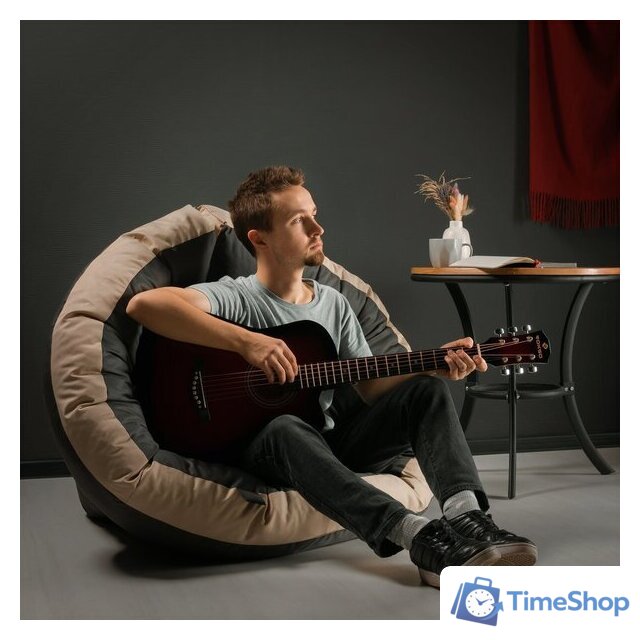 Кресло-мешок Mio Tesoro 4с0013тр (L, серый/бежевый) - Изображение №5 — Интернет-магазин Time-Shop