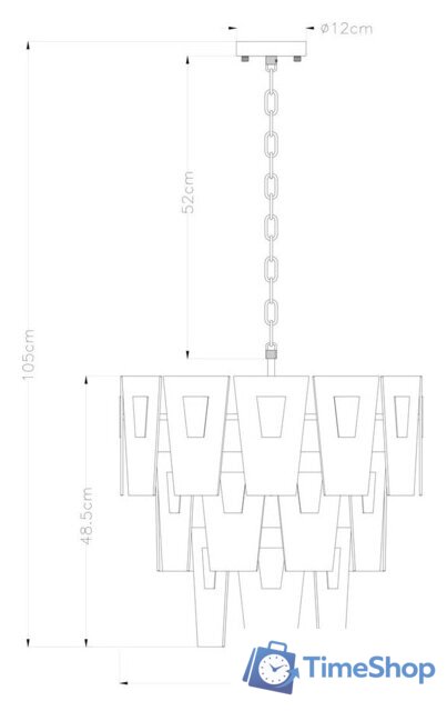 Подвесная люстра Arte Lamp Sophia A4066LM-6PB - Изображение №6 — Интернет-магазин Time-Shop