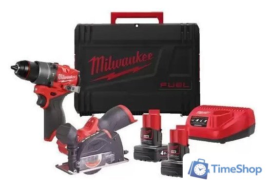  Milwaukee M12 FPP2G2-402X 4933480592 (шуруповерт, циркулярная пила, 2 АКБ, кейс) - Изображение №1 — Интернет-магазин Time-Shop