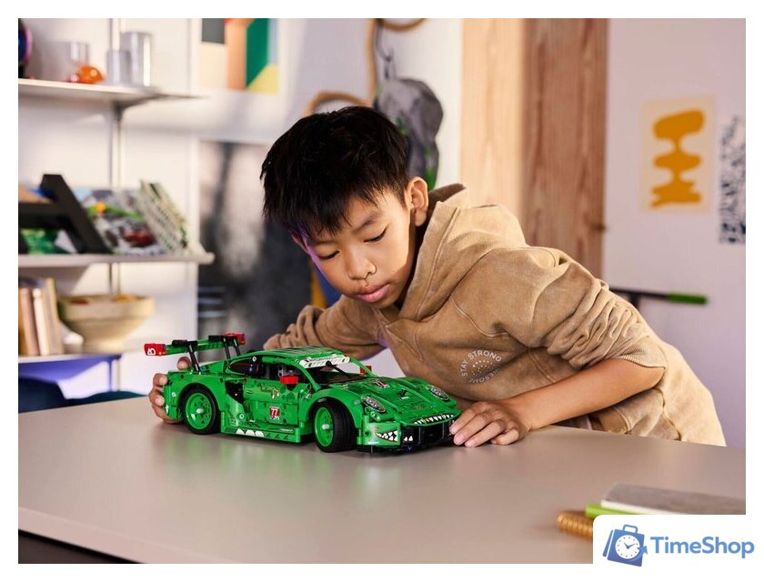 Конструктор LEGO Technic 42224 Porsche 911 GT3 R REXY AO - Изображение №7 — Интернет-магазин Time-Shop