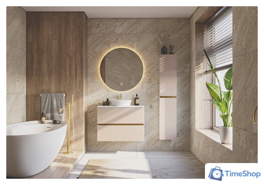  ЗОВ Тумба под умывальник Лира 100 L100MW0MTGVG-KP13W (белый/тальк) - Изображение №4 — Интернет-магазин Time-Shop