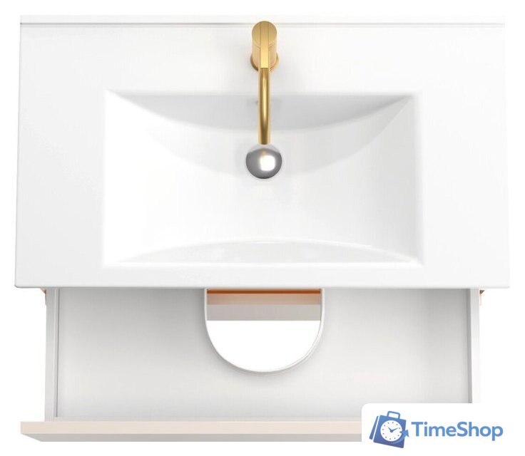  ЗОВ Тумба под умывальник Лира 100 L100MW0MTGVG-KP13W (белый/тальк) - Изображение №2 — Интернет-магазин Time-Shop