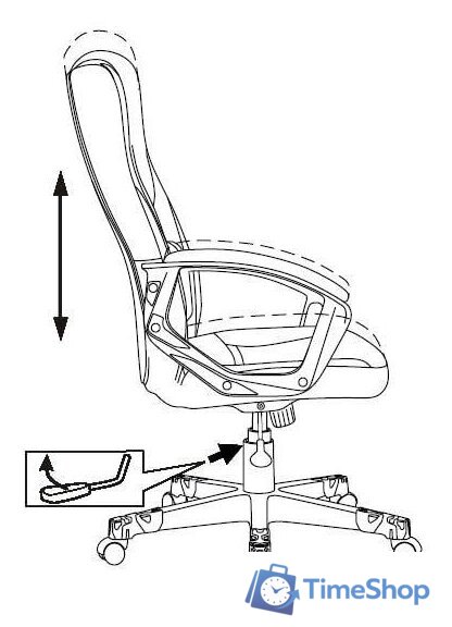 Игровое (геймерское) кресло Zombie 10 (черный/красный) - Изображение №7 — Интернет-магазин Time-Shop