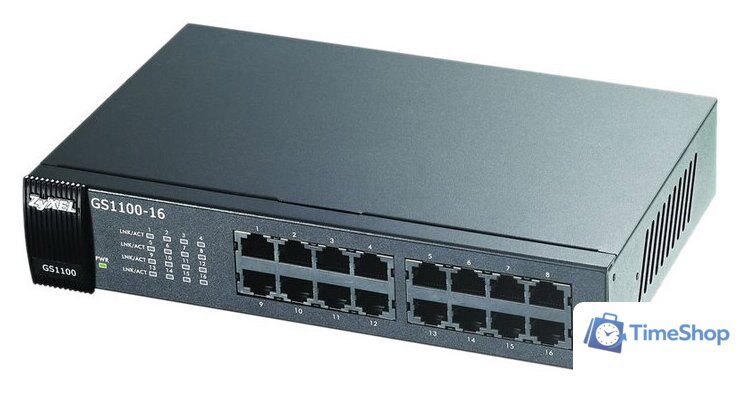 Неуправляемый коммутатор Zyxel GS1100-16 - Изображение №1 — Интернет-магазин Time-Shop