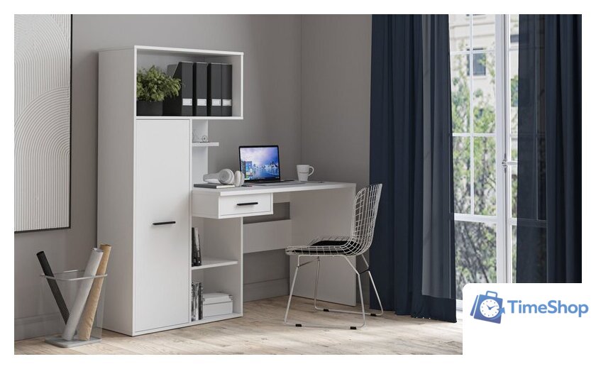 Стол Интерлиния Skill-06 (белый/белый) - Изображение №5 — Интернет-магазин Time-Shop