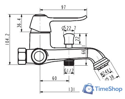 Смеситель Esko New York NY 54 - Изображение №2 — Интернет-магазин Time-Shop
