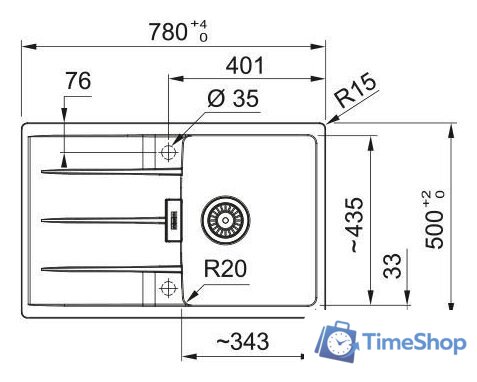 Кухонная мойка Franke Centro CNG 611-78 114.0757.390 (черный матовый) - Изображение №5 — Интернет-магазин Time-Shop