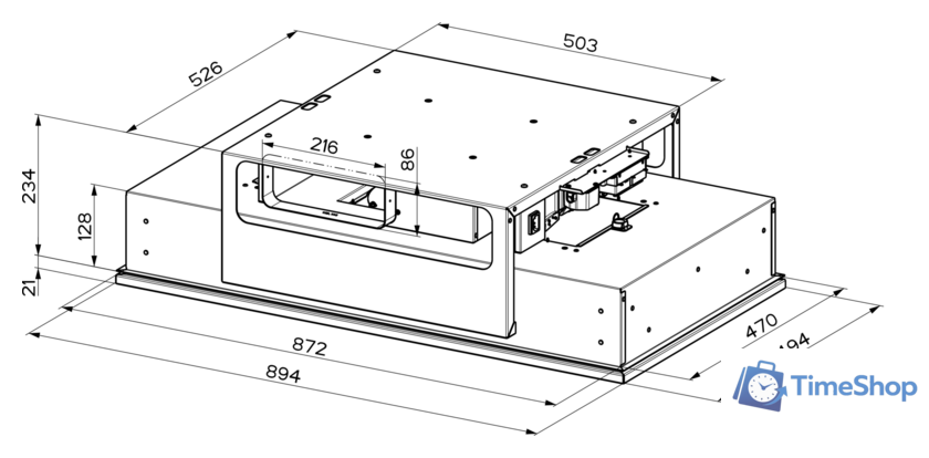 Кухонная вытяжка Faber Inside UP IX A90 305.0615.739 - Изображение №3 — Интернет-магазин Time-Shop