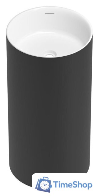 Умывальник Wellsee Chalice Perfection 230613000 (отдельностоящий, без отверстия под смеситель, матовый черный/глянцевый белый) - Изображение №2 — Интернет-магазин Time-Shop