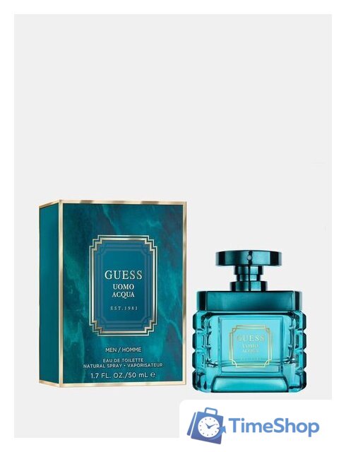 Туалетная вода Guess Uomo Acqua EdT (50 мл) - Изображение №2 — Интернет-магазин Time-Shop